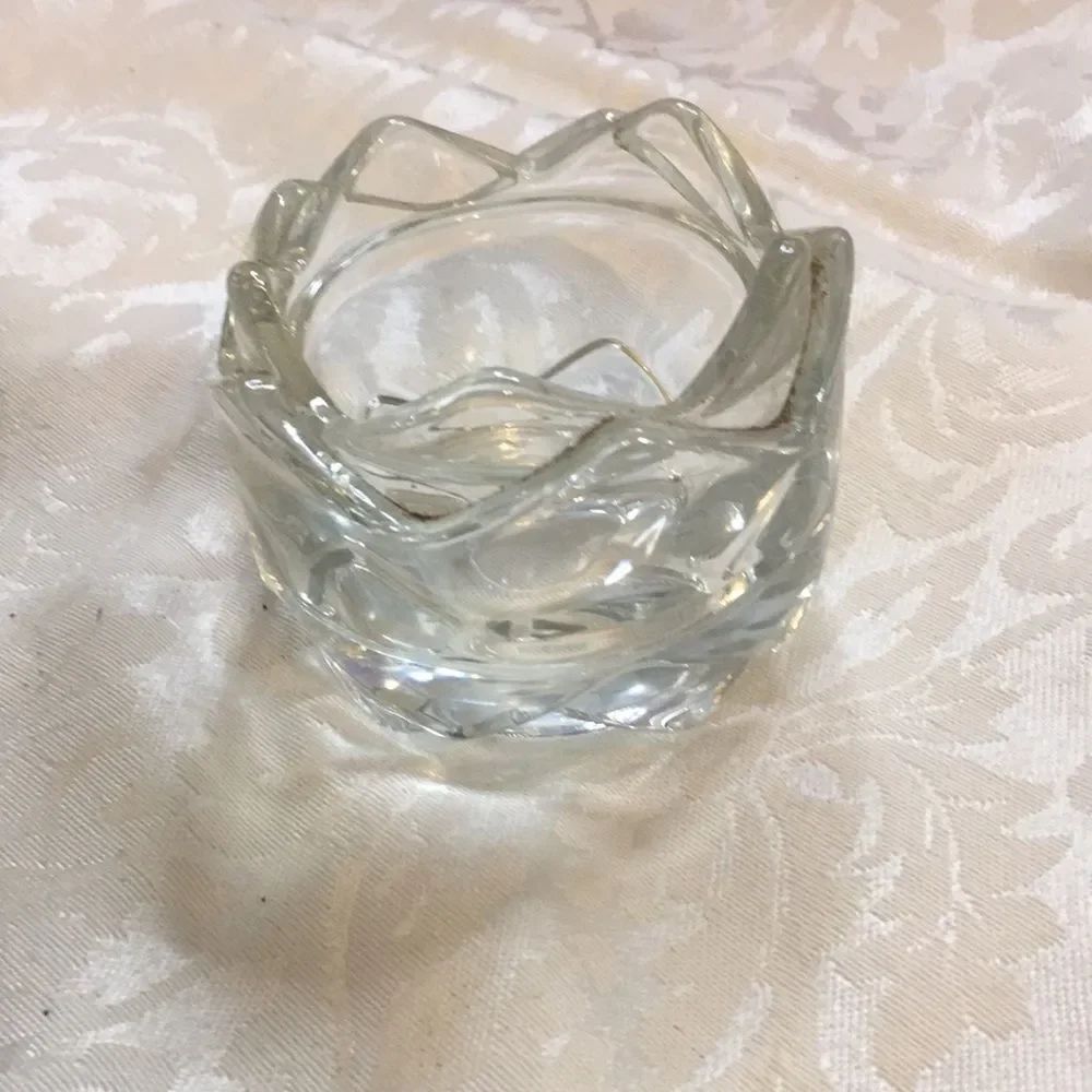 Indiana Glass Co Lotus Style Candle Holder